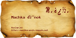 Machka Énok névjegykártya